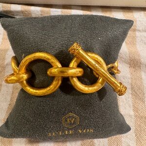 Julie Vos gold plated toggle link bracelet never worn